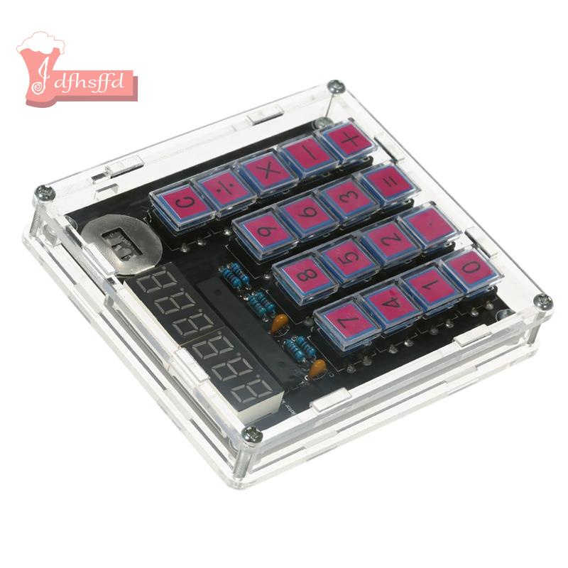 Diy 計算器套件內置 CR2032 鈕扣電池的數碼管計算器,帶透明外殼計算器