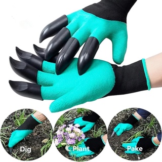 帶爪園藝手套、防水透氣花園手套挖掘和種植、戶外工具配件