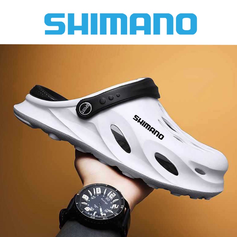 Shimano 2023 年夏季新款套鞋包頭東東鞋男士休閒涼鞋男士蘇西沙灘拖鞋男士釣魚鞋