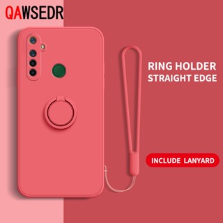 Redmi Note 8 直邊液態矽膠精密相機蓋外殼軟手機套帶支架掛繩環支架保護套