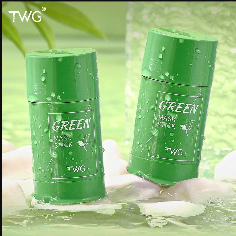 Twg綠茶固體面膜泥膜深層清潔綠色控油保濕面膜