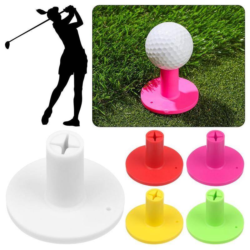 高爾夫球釘 五個顏色TEE橡膠梯發球座 室內練習用軟膠T打擊墊配件