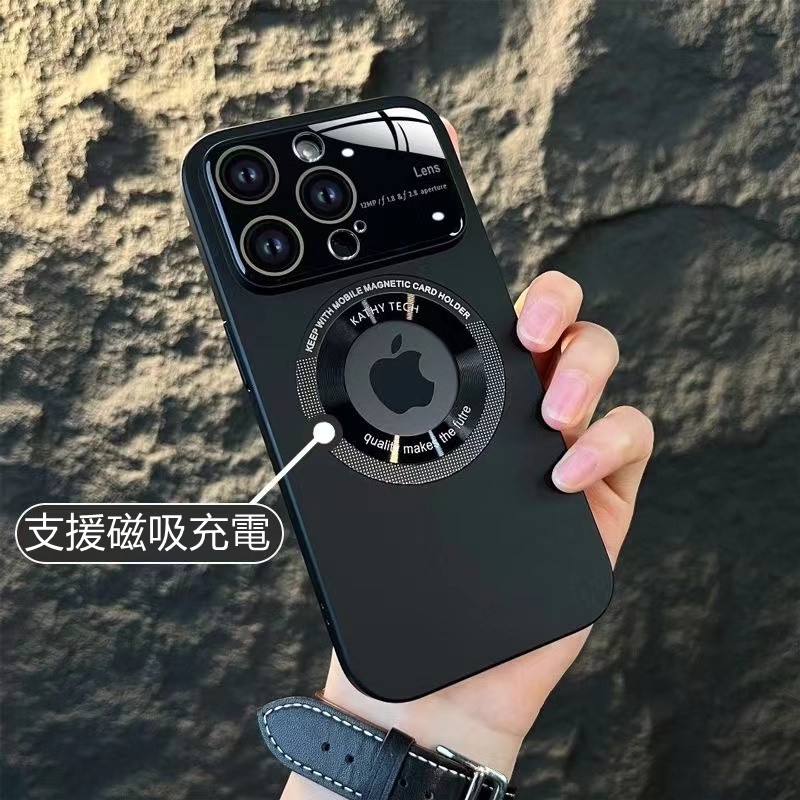 秒變15 新概念大視窗 鏡頭膜+防塵網 Magsafe磁吸手機殼 適用於 iPhone 12 13 14 pro max