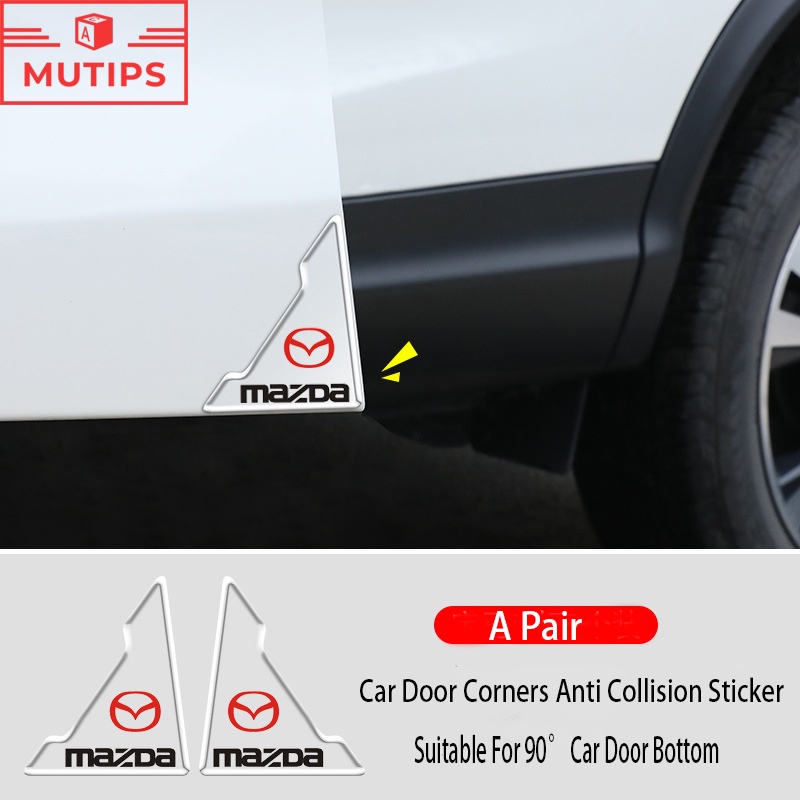 馬自達2件/套車門角防撞貼紙矽膠保護條適用於Mazda CX8 CX3 2 6 5 CX9 BT50 2 3 CX5