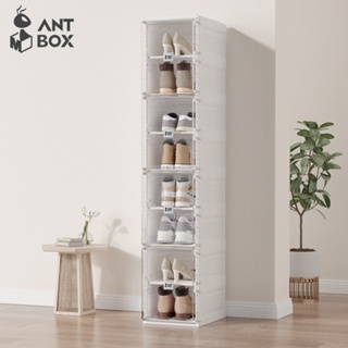 【ANTBOX 螞蟻盒子】免安裝折疊式鞋盒8格(無色款)