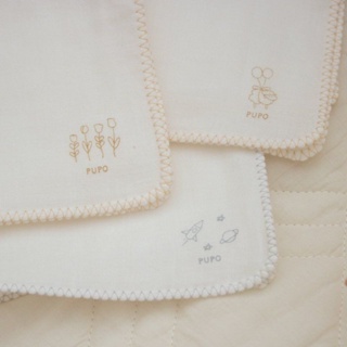【現貨】 日本 PUPO - 獨家販售 純棉 口水巾 紗布巾 新生兒 日本製 六入組