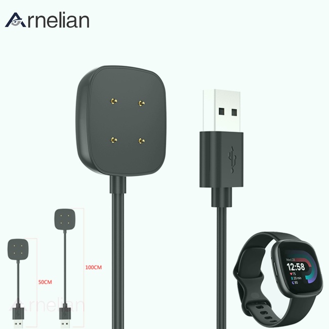 Arnelian 智能手錶底座充電器適配器磁性 Usb 充電線電源線兼容 Fitbit Versa 4/3 Sense