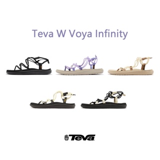 Teva 涼鞋 W Voya Infinity 羅馬鞋 織帶涼鞋 綁帶 女鞋 全黑 紫 米黃 天鵝白 黑金【ACS】