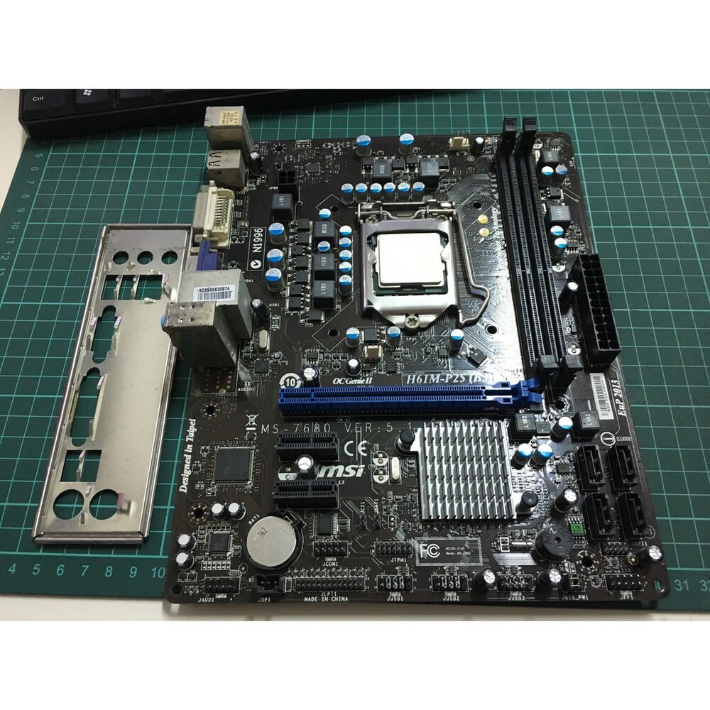 77@MSI 微星 Intel H61M-P25(B3) 1155腳位 主機板 附檔板 不含CPU &lt;阿旺電腦&gt;