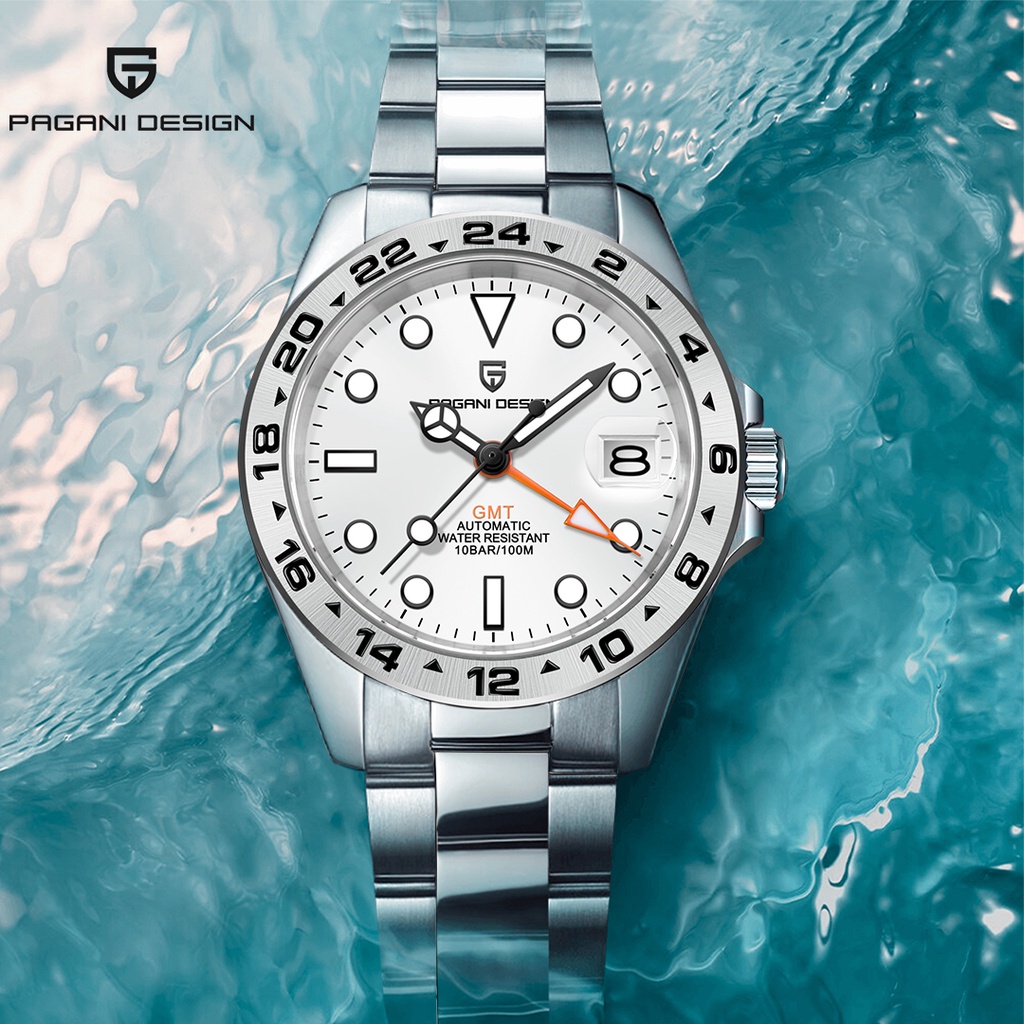 PAGANI DESIGN 原裝40MM探險家GMT男士自動機械手錶男生日本NH34精品手錶防水男錶機械 PD-1762