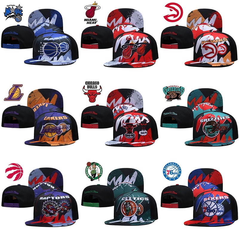 N-b-a Lakers Bulls Celtics Snapback 帽嘻哈帽帽子帆布純色帽 CU4T