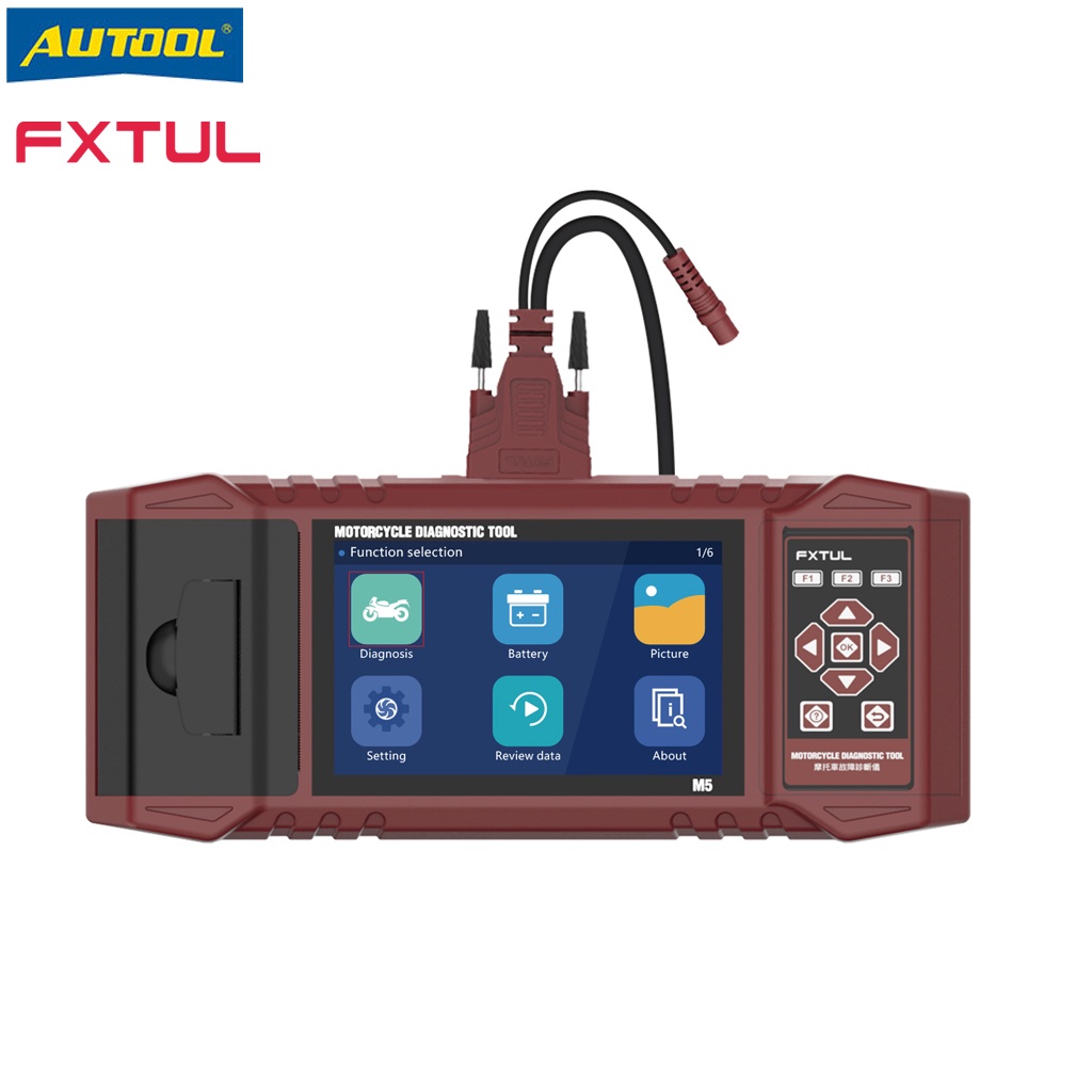 AUTOOL FXTUL M5 機車診斷電腦 電瓶檢測儀 + OBD2  故障碼清除 CO怠速調整 山葉 三陽 光陽