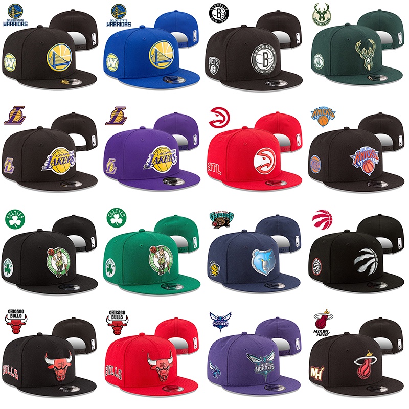 2023 NBA 28 球隊公牛隊凱爾特湖人隊帽子運動帽可調節後扣帽純色帽
