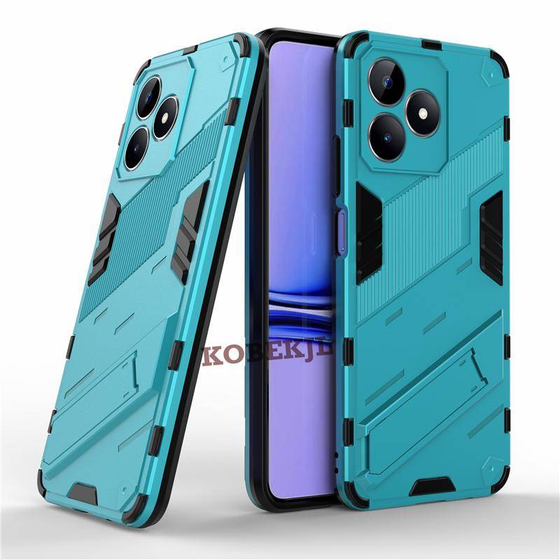 Realme C51 防震矽膠 TPU 塑料裝甲保護殼 Realme C51 C53 C55 RealmeC51 運動朋