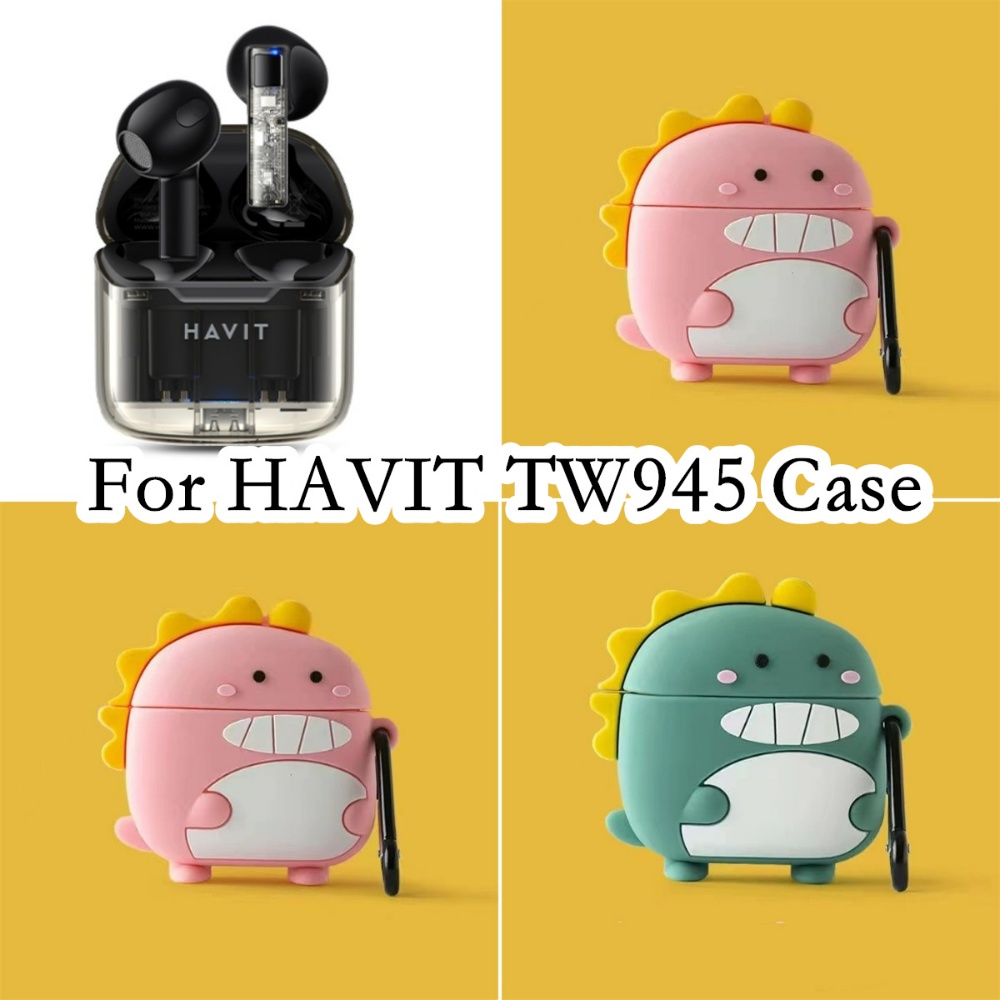 適用於 HAVIT TW945 外殼創意卡通適用於 HAVIT TW945 外殼軟耳機外殼保護套