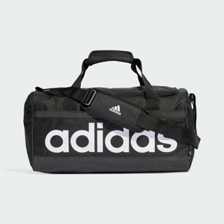 Adidas Linear Duffel M 健身包 旅行包 側背 手提 肩背 運動 休閒 黑 [HT4743]