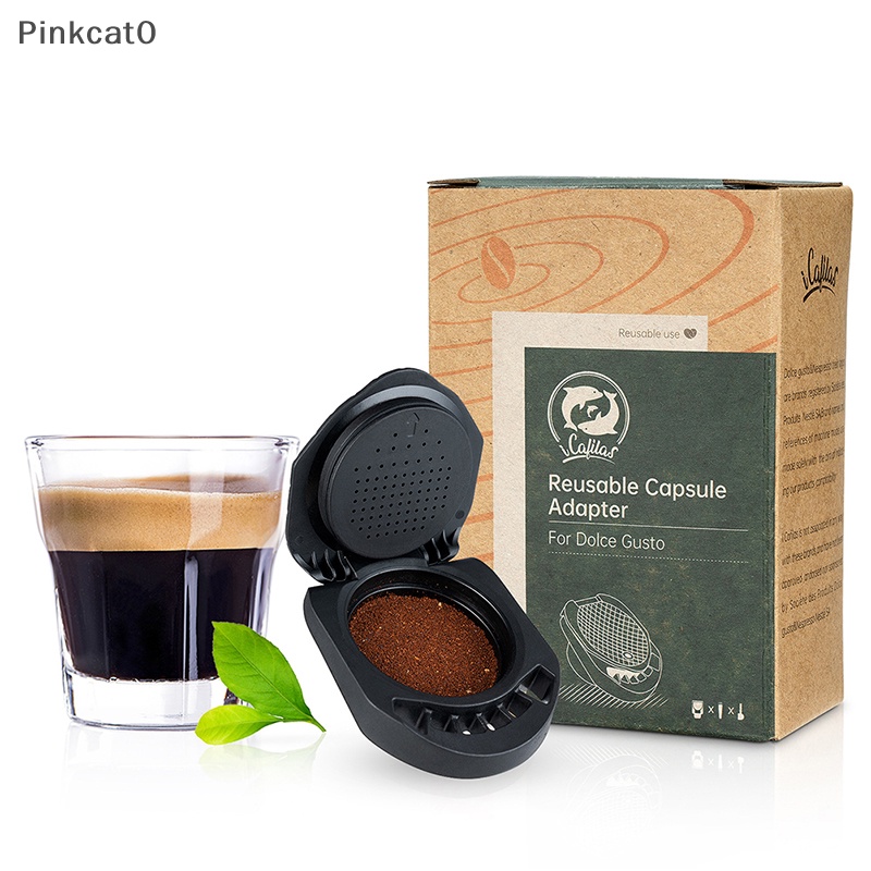 Pinkcat0 可重複使用的膠囊適配器,適用於 Dolce Gusto 咖啡轉換,兼容 Genio TW
