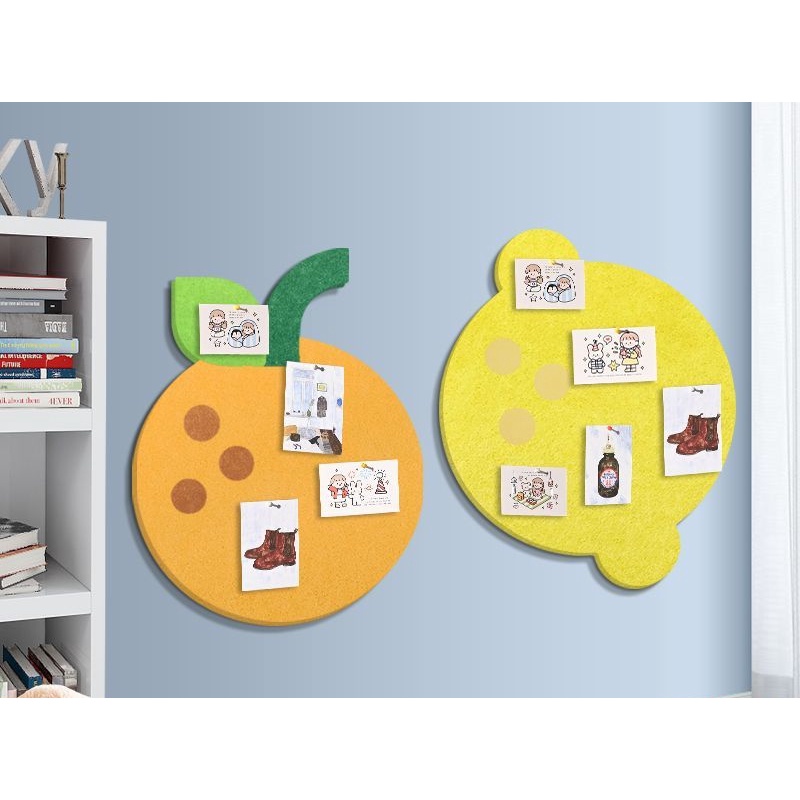 可移除水果毛氈板 軟木板照片牆宿舍牆面裝飾 ins佈置房間自粘牆貼