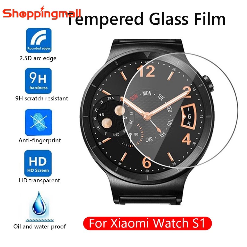 XIAOMI 【陽光】適用於小米手錶S1高清鋼化玻璃膜/防刮防爆智能手錶屏幕保護膜