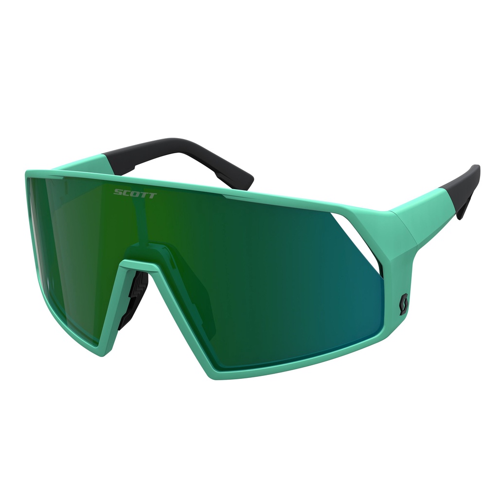 SCOTT 競速神盾太陽眼鏡 [青綠色鏡架 /  綠色鍍膜鏡片]