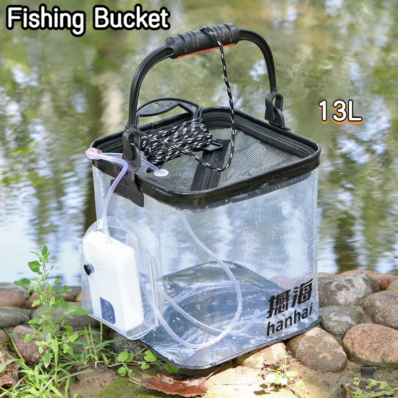 可摺疊桶魚桶釣魚箱漁具小配件魚護桶釣箱透明魚桶漁具
