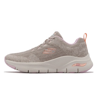 Skechers 休閒鞋 Arch Fit-Comfy Wave 灰 粉橘 粉紅 女鞋【ACS】 149414TPMT
