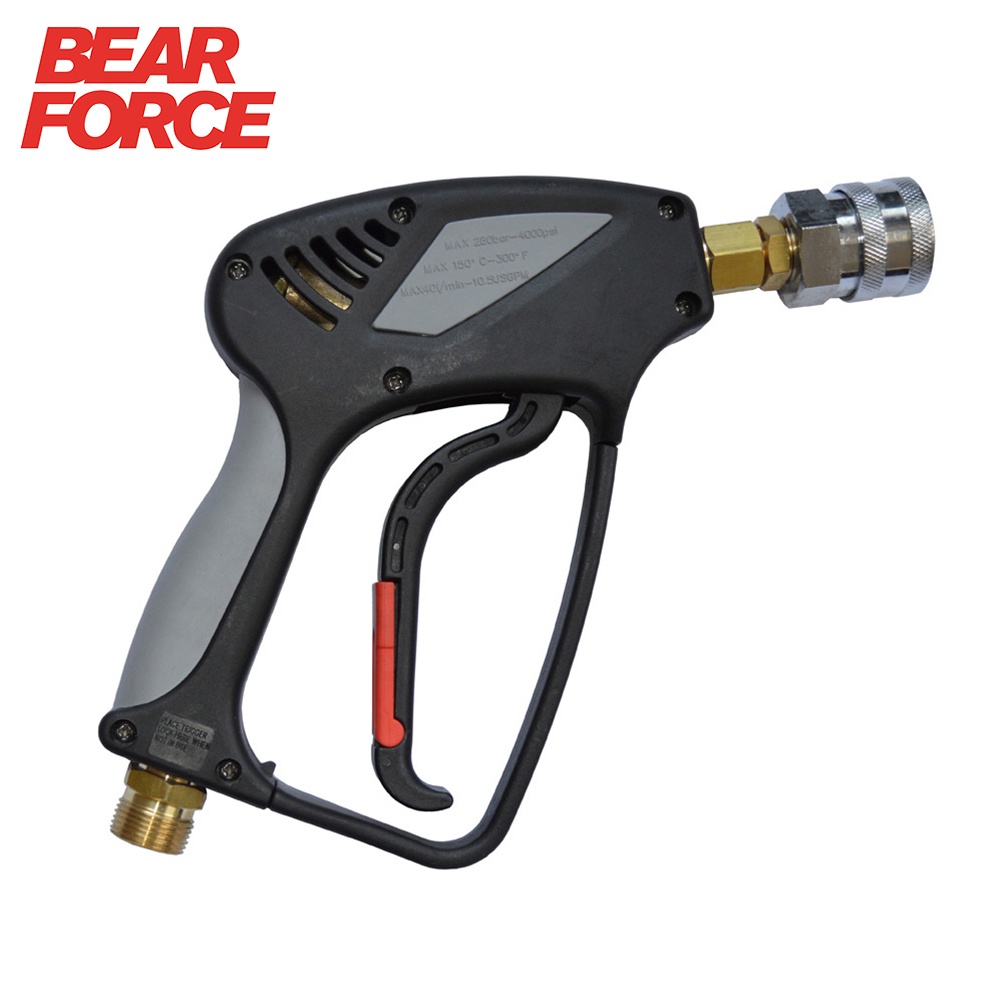 BEAR FORCE 280bar 高壓清洗機水清洗噴槍,帶 PA 快速接頭,用於專業高壓清洗機/洗車機