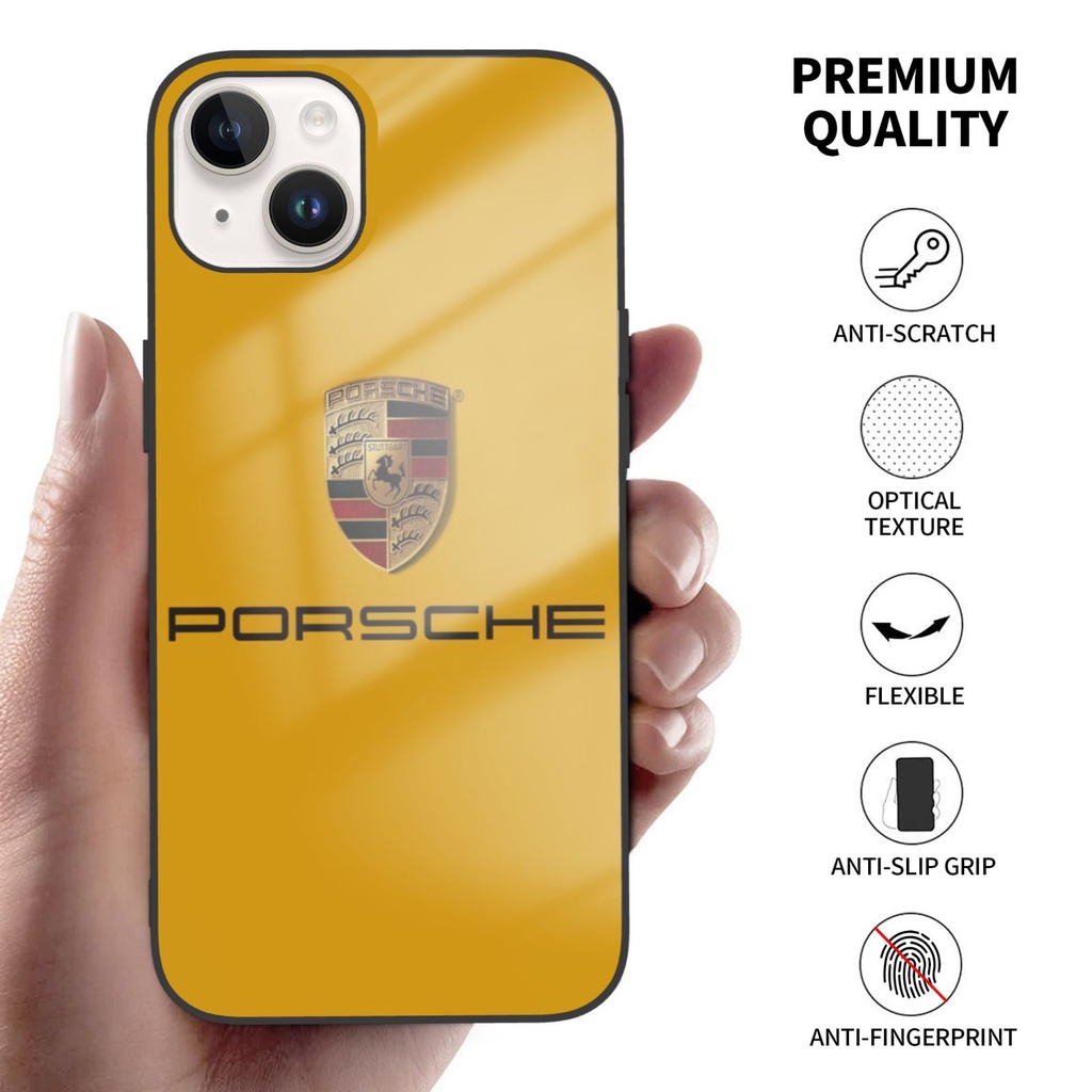 PORSCHE 保時捷時尚精品手機殼適用於 IPhone 15 14 11 12 13 Pro Max Mini XR