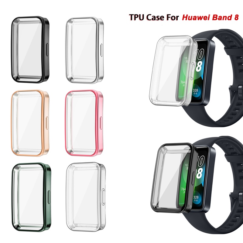 適用於華為手環 9 8 軟電鍍手錶屏幕保護框全蓋的 TPU 外殼保護套