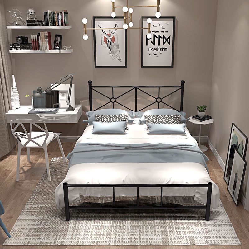 💖鐵架床💖 中式 1.5米 單人床 公寓 鐵藝床 雙人床 床架 1.8米 輕奢 高檔 簡約 現代 1.2米 穩固 加粗