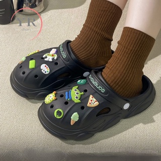 玩具總動員 Diy 洞洞鞋 女生 可愛 卡通 洞洞鞋 情侶 戶外 crocs 厚底洞洞鞋 軟Q大碼洞洞鞋 36-45