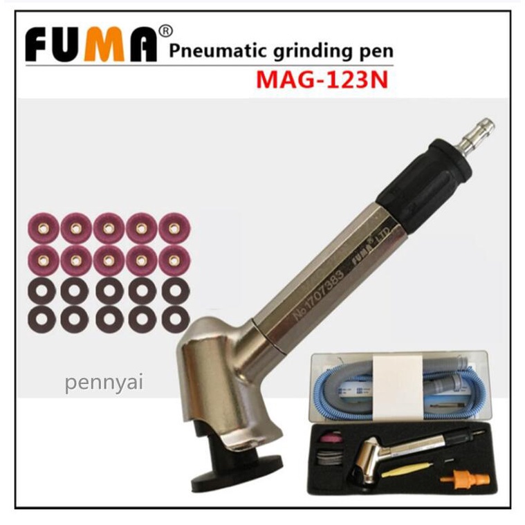 台灣 FUMA 高品質 45 ° 彎頭磨筆氣動打磨機雕刻筆打磨工具mag-123n