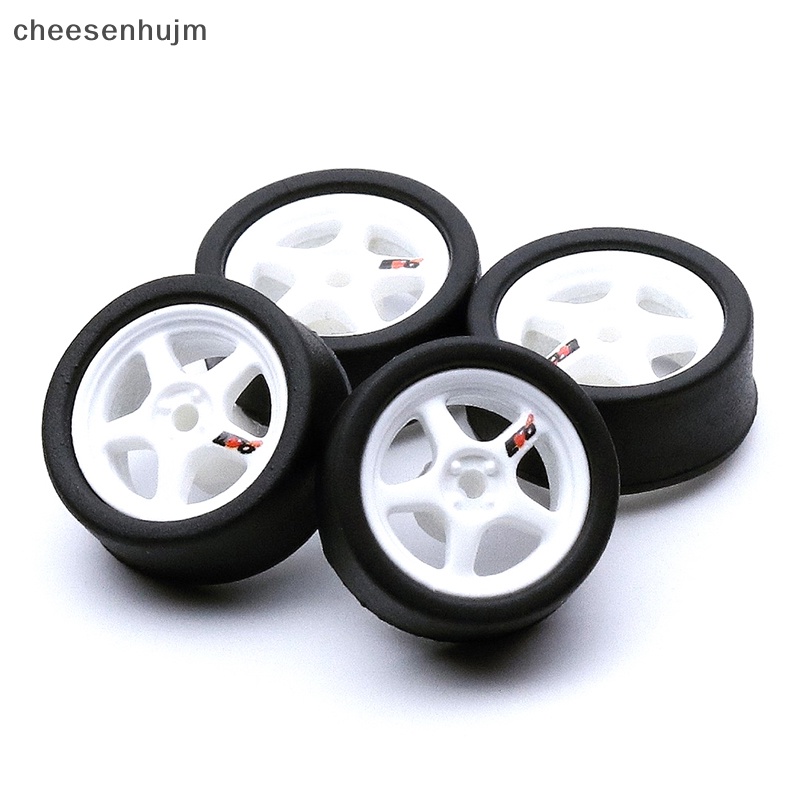 Cs 1Set SpeedCG 1/64 車輪帶橡膠輪胎零件適用於模型賽車玩具 VN