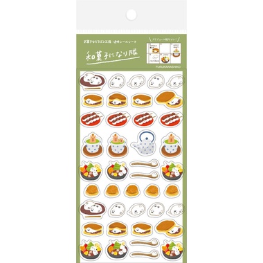 日本 Wa-Life 甜點動物工房系列 透明貼紙/ 和菓子 eslite誠品