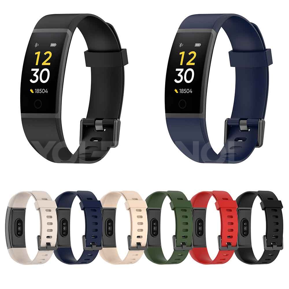 Realme Band 智能手環替換錶帶運動腕帶配件的 18 毫米矽膠錶帶