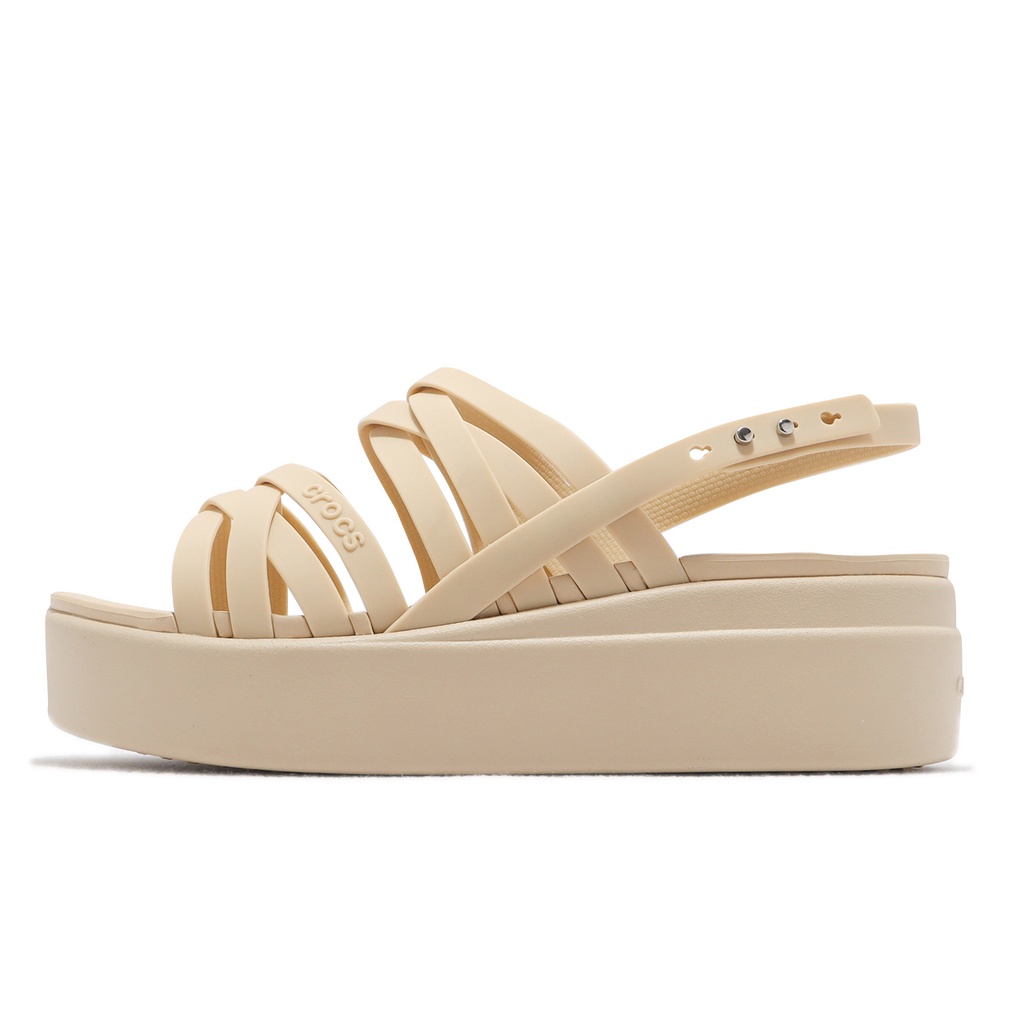 Crocs 涼鞋 Brooklyn Strappy Wedge Sandal 茶色 女鞋 厚底增高 206751212