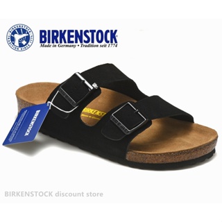 Birkenstock Arizona 男/女經典黑色軟木防滑沙灘拖鞋休閒鞋 34-46