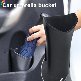 多功能汽車雨傘儲物桶黑色塑膠支架桶帶掛鉤懸掛後座垃圾桶汽車內飾配件