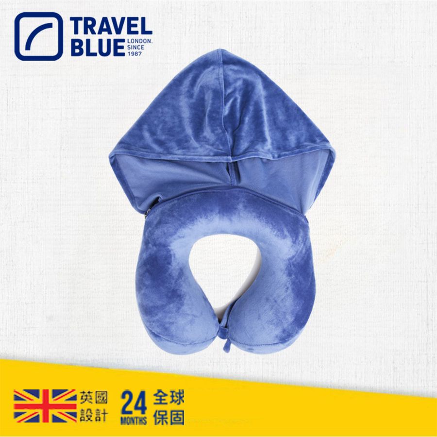 Travel Blue符合人體工學連帽頸枕/ TB216 eslite誠品