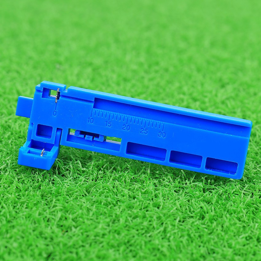 光纖工具通用 2 合 1 固定長度剝線器 導杆光纖塗層剝線器推拉式藍色導軌 剝線工具