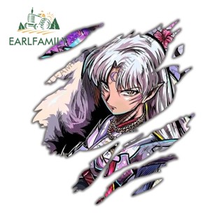 EARLFAMILY 13cm x 11.5cm 犬夜叉動漫撕車貼防刮趣味手推車筆記本電腦冰箱貼花防水個性車用品