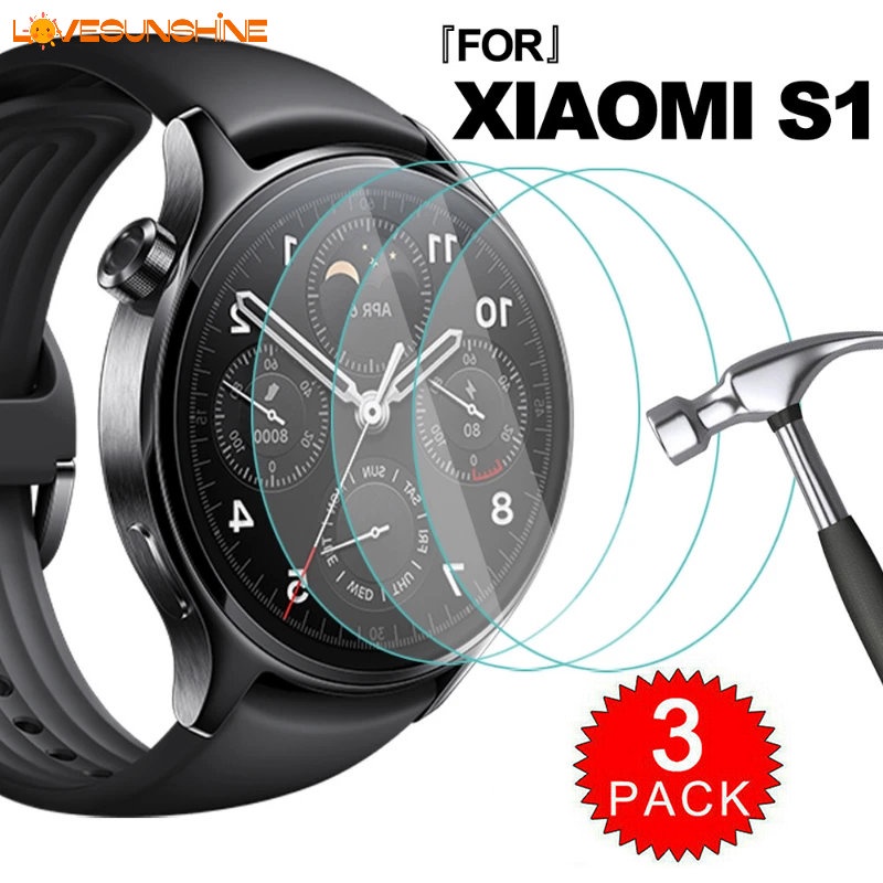 3/1 件適用於小米手錶 S1 Pro 高清透明防刮鋼化玻璃智能手錶膜/屏幕保護膜適用於小米 Mi Watch S1 A