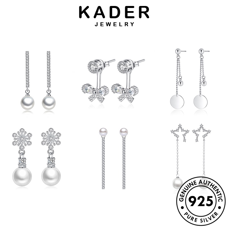 Kader Jewelry 女士莫桑石耳釘原創 925 純銀耳環珍珠鑽石 M029