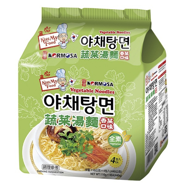 KORMOSA 蔬菜湯麵-香菜口味(110gX4包/袋)[大買家]