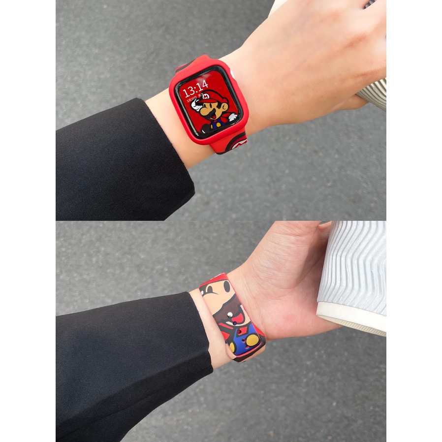 switch Mario 瑪利歐 蘋果手錶 applewatch錶帶 矽膠腕帶