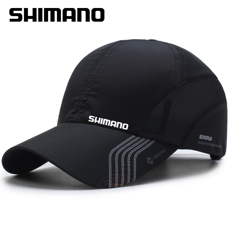 Shimano 2023新款戶外運動釣魚帽男士速乾棒球帽運動遮陽帽女士印花釣魚帽