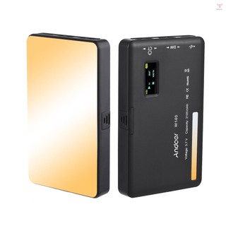 Andoer W140袖珍LED影片燈攝像機填充燈2500K-6500K可調光視頻會議燈，適用於在線會議現場流媒體Vlo