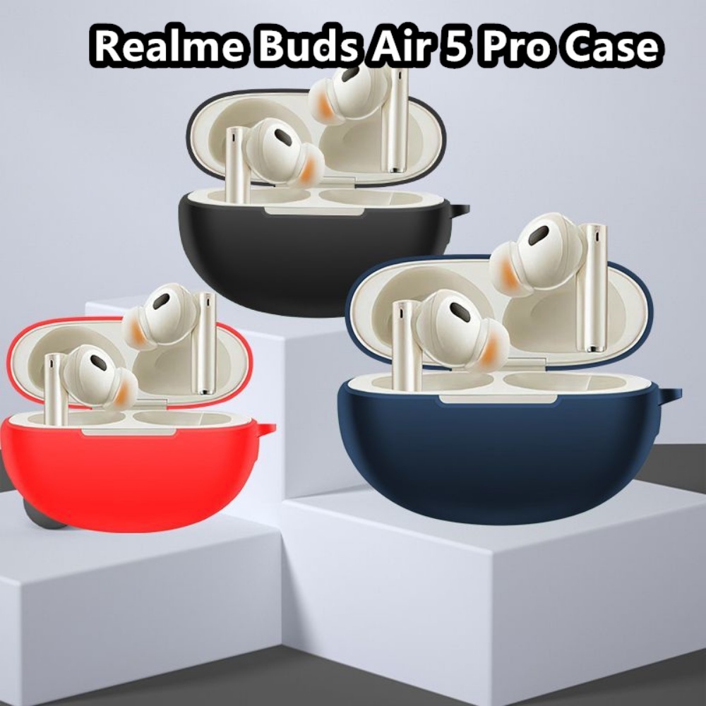 [有貨] 適用於 Realme Buds Air 5 Pro 保護套簡單純色適用於 Realme Buds Air 5