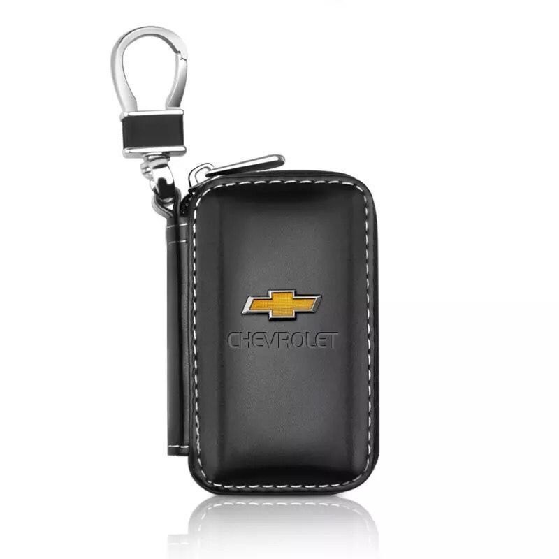 雪佛蘭汽車鑰匙包真皮汽車智能鑰匙鏈鑰匙扣座金屬掛鉤適用於 Onix Cruze S10 Omega Prisma Cel