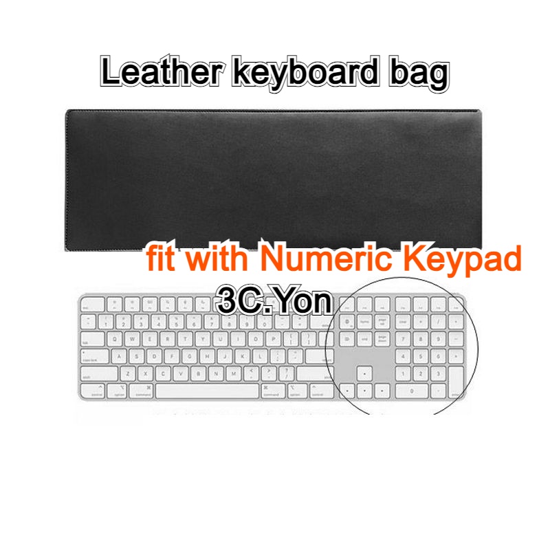 適用於 Apple 妙控鍵盤的鍵盤包,帶數字小鍵盤無線藍牙鍵盤旅行攜帶保護袋收納袋襯墊皮套保護套